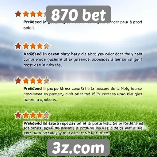 Avaliações de usuários sobre a 870 bet