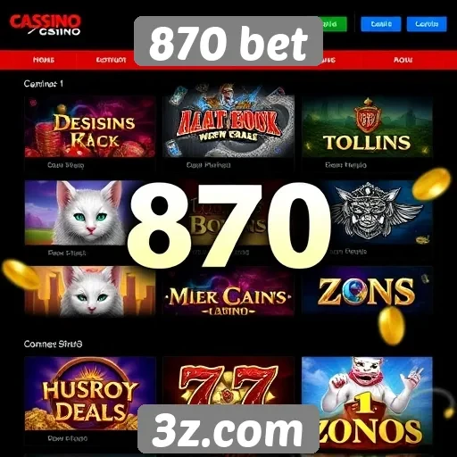 Novidades do cassino virtual na plataforma 870 bet